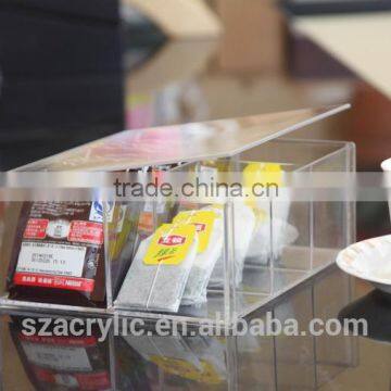 Unique High Transparent Acrylic Tea-bag Box Acrylic Small Tea Box Wholesale photo-2