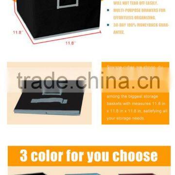 Home Creations Fabric Storage Dividers Chest Organizer Cube With PVC Window