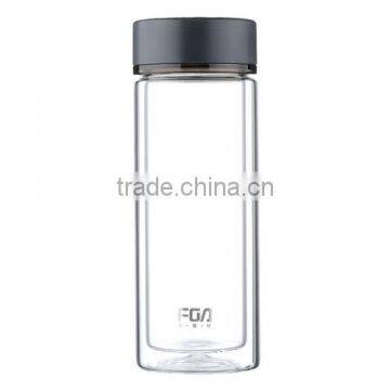 Hot Sale Double Wall Insulated Tea Glass Bottle Three Color Tea Cup Water Bottle photo-5