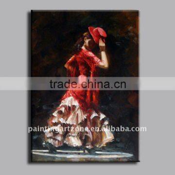 Impressionist flamengo dancer oil painting