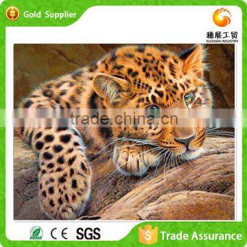 Factory wholesale supply attractive wall decor leopard diy pattern diamond embroidery kits