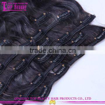 Brazilian Body Wave Double Weft Hair Extension Human Clip In Hair Extensions photo-5