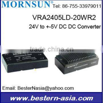 Dual output 5V 20W dc dc converter Mornsun VRA2405LD-20WR2