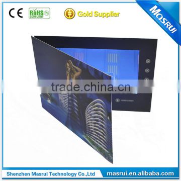 Artificial Style and Paper Material lcd video brochure for real estate industry