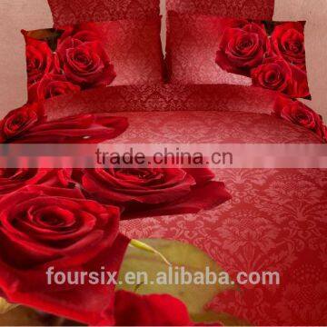 reactive printed,100% cotton 3D effect animal bedding set brushed fabric