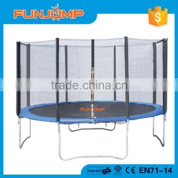 FUNJUMP 2016 CE GS certificate short pole outside ecslosure 14FT aldi adult trampoline