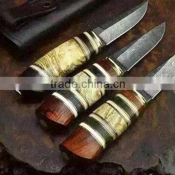 Doshower wooden gift with damascus knife of penknife knife