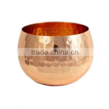 Hammered Copper Votive Wind Light