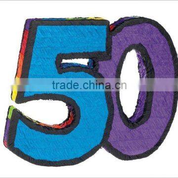 Wholesale Age 50 Number Pinata- 50th Birthday Party Supplies