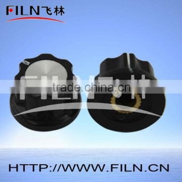 electrical round black aluminium control knob wholesale