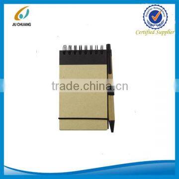 Kraft Paper Bulk Spiral Notebooks With Pen and Elastic Band photo-2