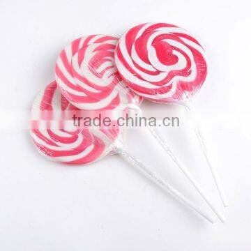Bag Wrapped Fruit Flavour Sweets Flat Swirl Rainbow Lollipop Candy photo-2