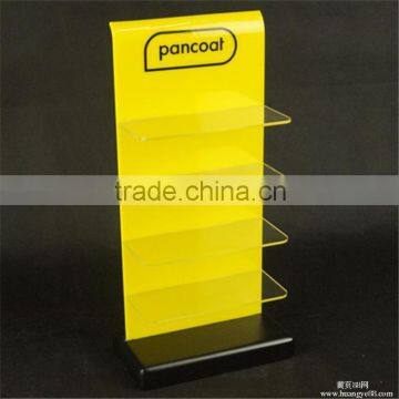 clear acrylic cosmetic display stand rack in supermarket