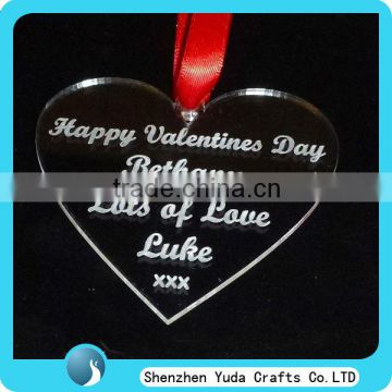 Personalised Heart Shaped Engraved Acrylic For Valentines Day