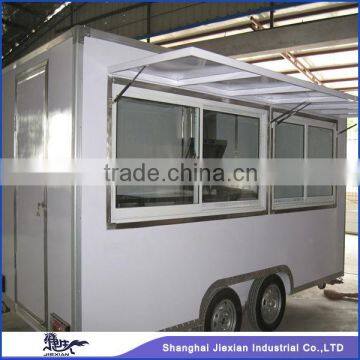 JX-FS400B square type big mobile food trailer/cart for sale