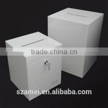 2017 Black Acrylic Ballot Box Wth Lock and Key for Election photo-3