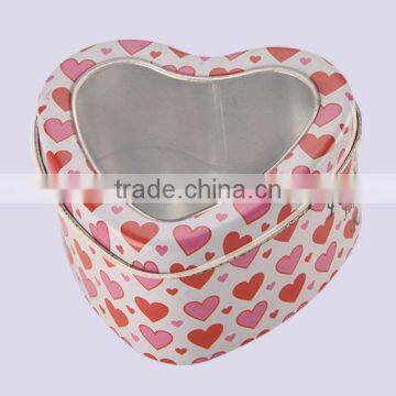 Fancy Special Custom Logo Printed Heart Shape Gift Box Mint Tin Gift Tin Box photo-2