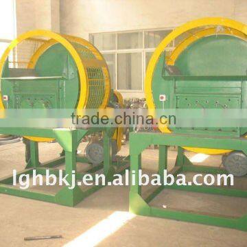 used rubber tire shredding machine