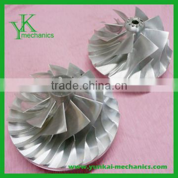 Custom stainless steel turbine blower impeller, high precision cnc machining aluminum blower impeller