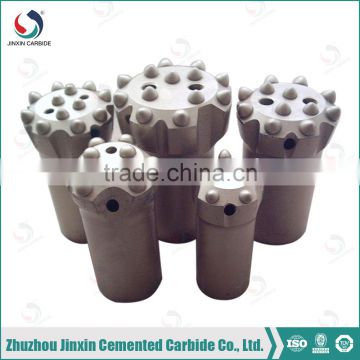 Mining thread button drill bits for rock