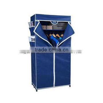 Non-wove FabricWardrobe with side pockets, Portable Cabinet