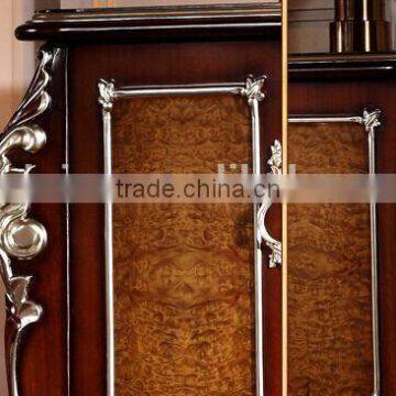 Luxury American Style Wooden Kitchen Cabinet, Kitchen Furniture Side Cabinet, Silver Foil Kitchen Cupboard (BF01-ML020) photo-3