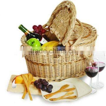 100%handmade natural exquisite empty picnic baskets,wicker picnic basket wholesale