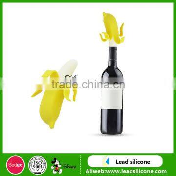 Different Lovely Design Food garde Silicone Wine Bottle Stopper, Beer Bottle Stopper
