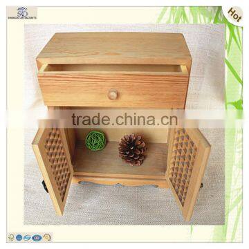 Wood Two Layer Lattic Door Jewelry Display Box photo-6