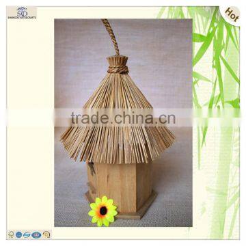 Handmade Fairy Weaving Roof Tree Cut House Crafts photo-4