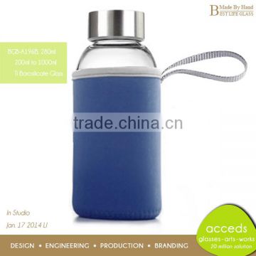 2014 Hot Selling Hand Blown Soda Water Glass Bottles