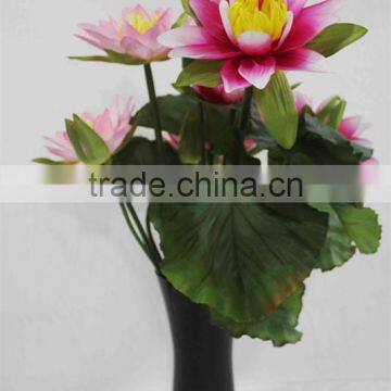 SJ10111205 Artificial Craft Decorative Silk Lotus Flowers photo-2