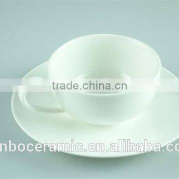 Ceramic Porcelain White Cup Saucer Set, Bulk Tea Cups and Saucers Cheap, Coffee Cup and Saucer photo-2