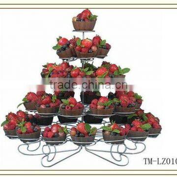 Hot sale iron wire powder coating 5 tier cake stand