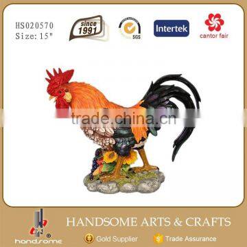 21 Inch Resin Home and Garden Decoration Realistic Animal Rooster Statues photo-2
