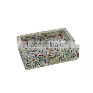 Hot Sale Colorful Glass Splinter Concrete Bathroom Accessory Sets photo-5