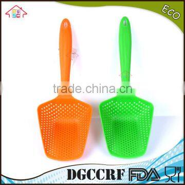 NBRSC High Heat Resistant Large Black Nylon Scoop Colander Slotted Spoon Strainer With Handle photo-5