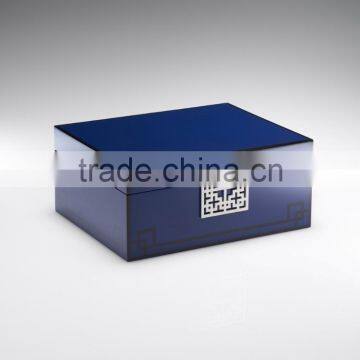 High Quality Rectagular Blue Wooden Boxes With Lid photo-2