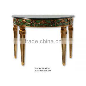 French Style Green Marble Console Tables For Sale photo-6