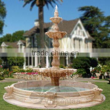 outdoor garden decoration popular design white large marble stone fountain water