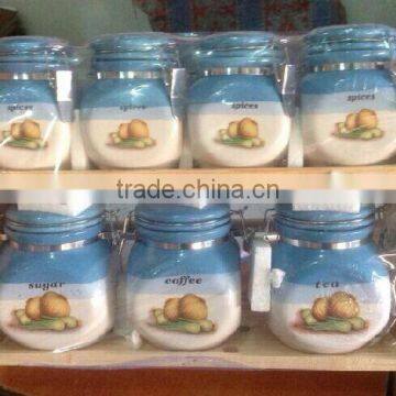 Factory Wholesale Ceramic Pot Ceramic Sugar Tea Canister