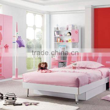 RD105 Love Twins Girl Pink Princess Bedroom Set 2016 New Children Kids Colofurl Cartoon Furniture on Sale in Stock photo-2