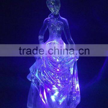 clear acrylic manufacturer LED shining beauty bride wedding decorations gift