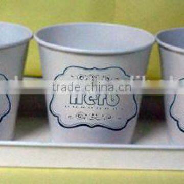 High quality indoor herb pot set flower pot set tray