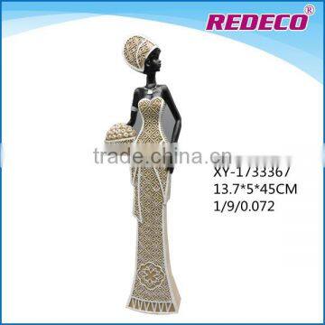 2017 fasion design black woman figurine