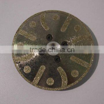 Electroplated Diamond circular saw blades for cutting soft stones with continuous rim