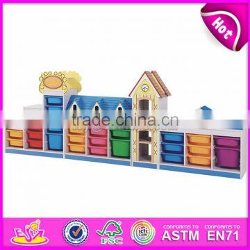 New Style Preschool Storage Shelf Wooden Kids Indoor Playhouse W08C187-S photo-3