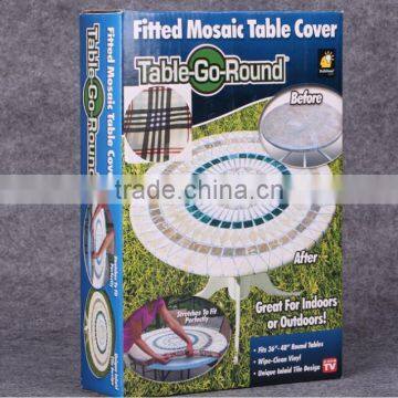 2016 as Seen on tv Fitted Mosaic Table Cover Pvc Table Cover Table go Round photo-4