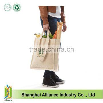 Europe Market Standard Size 12OZ Canvas Shopping Tote Bag With Customized Logo photo-2
