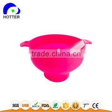 Custom color Amazon hot selling silicone bowl for popcorn